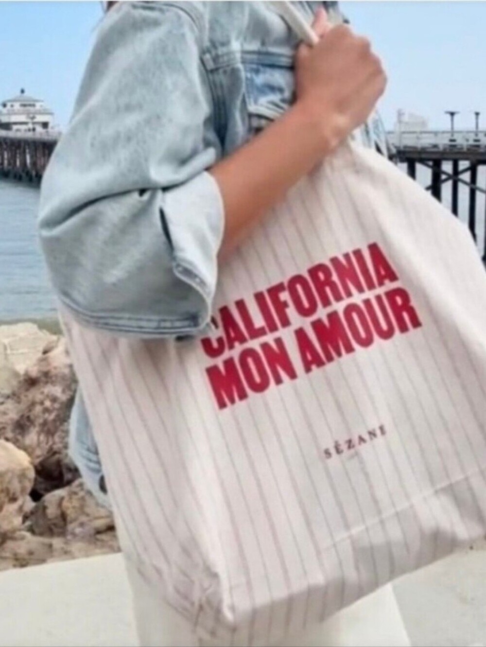 NWOT-Sézane California Mon Amour Tote-Large